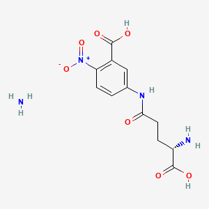 molecular formula C₁₂H₁₆N₄O₇ B1663323 铵盐(S)-5-((4-氨基-4-羧基-1-氧丁基)氨基)-2-硝基苯甲酸盐 CAS No. 63699-78-5