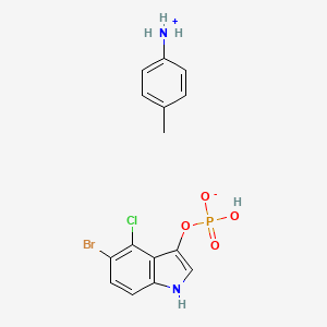 B1663331 (5-bromo-4-chloro-1H-indol-3-yl) hydrogen phosphate;(4-methylphenyl)azanium CAS No. 6578-06-9