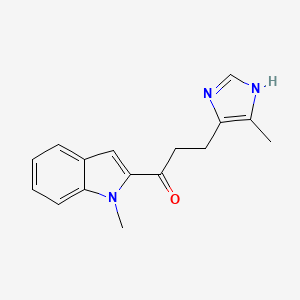 molecular formula C16H17N3O B1663337 3-(5-甲基-1H-咪唑-4-基)-1-(1-甲基吲哚-2-基)丙酮 CAS No. 117186-80-8