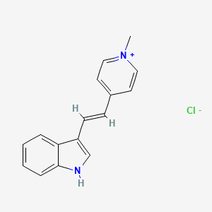 molecular formula C16-H15-N2.Cl B1663339 4-(2-(1H-吲哚-3-基)乙烯基)-1-甲基吡啶鎓氯化物 CAS No. 64651-39-4