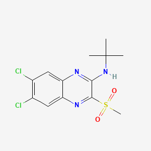 molecular formula C13H15Cl2N3O2S B1663340 N-(叔丁基)-6,7-二氯-3-(甲磺酰基)喹喔啉-2-胺 CAS No. 281209-71-0
