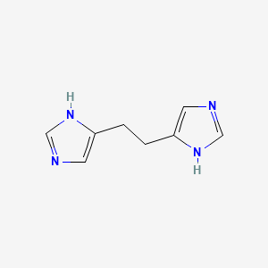 B1663353 5-[2-(1H-imidazol-5-yl)ethyl]-1H-imidazole CAS No. 147596-31-4