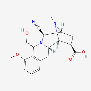 (1R,2S,10R,12R,13S,15R)-12-cyano-10-(hydroxymethyl)-8-methoxy-16-methyl-11,16-diazatetracyclo[11.2.1.02,11.04,9]hexadeca-4(9),5,7-triene-15-carboxylic acid