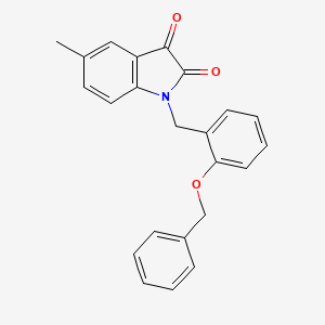 1-{[2-(benzyloxy)phenyl]methyl}-5-methyl-2,3-dihydro-1H-indole-2,3-dione