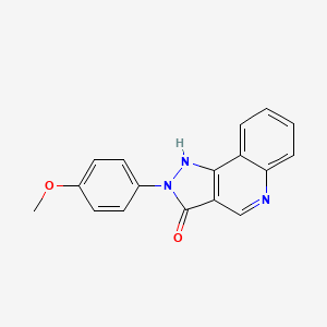 molecular formula C17H13N3O2 B1663376 2,5-Dihydro-2-(4-methoxyphenyl)-3H-pyrazolo(4,3-c)quinolin-3-one CAS No. 77779-50-1