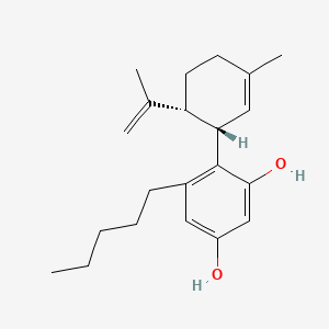 molecular formula C21H30O2 B1663393 间苯二酚，4-对薄荷-1,8-二烯-3-基-5-戊基- CAS No. 78216-32-7