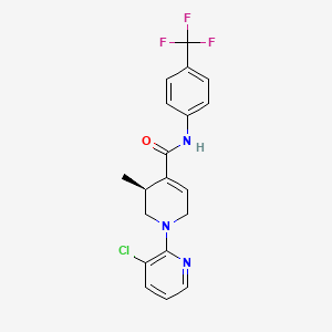 molecular formula C19H17ClF3N3O B1663396 (3S)-1-(3-氯吡啶-2-基)-3-甲基-N-[4-(三氟甲基)苯基]-3,6-二氢-2H-吡啶-4-甲酰胺 CAS No. 1116118-27-4