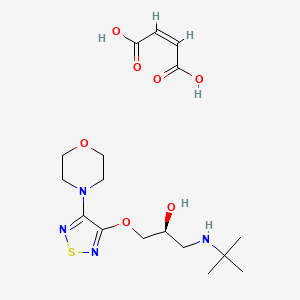 molecular formula C₁₇H₂₈N₄O₇S B1663401 替莫洛尔马来酸盐 CAS No. 26921-17-5