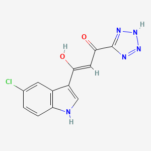 B1663405 1-(5-Chloroindol-3-YL)-3-hydroxy-3-(2H-tetrazol-5-YL)-propenone CAS No. 245426-70-4