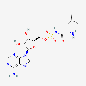 molecular formula C₁₆H₂₅N₇O₇S B1663416 5'-O-(L-亮氨酰磺酰胺基)腺苷 CAS No. 288591-93-5
