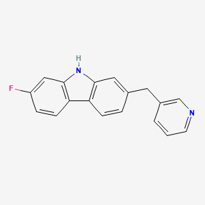 molecular formula C₁₈H₁₃FN₂ B1663468 2-fluoro-7-(pyridin-3-ylmethyl)-9H-carbazole CAS No. 164914-28-7