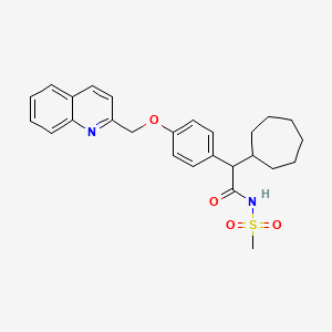molecular formula C₂₆H₃₀N₂O₄S B1663469 Anti-inflammatory agent 2 CAS No. 133012-00-7
