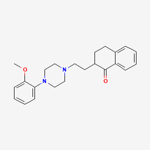 molecular formula C₂₃H₂₈N₂O₂ B1663483 2-[2-[4-(2-methoxyphenyl)piperazin-1-yl]ethyl]-3,4-dihydro-2H-naphthalen-1-one CAS No. 149247-12-1