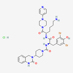 molecular formula C₃₈H₄₇Br₂N₉O₅.HCl B1663506 Olcegepant hydrochloride CAS No. 586368-06-1