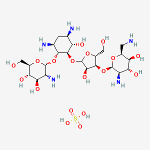 molecular formula C₂₃H₄₇N₅O₁₈S B1663516 Paromomycin sulfate CAS No. 1263-89-4