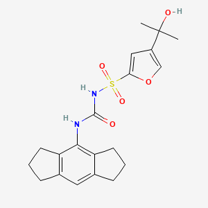 B1663521 N-((1,2,3,5,6,7-hexahydro-s-indacen-4-yl)carbamoyl)-4-(2-hydroxypropan-2-yl)furan-2-sulfonamide CAS No. 210826-40-7