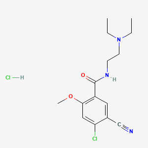 molecular formula C15H21Cl2N3O2 B1663561 4-chloro-5-cyano-N-[2-(diethylamino)ethyl]-2-methoxybenzamide;hydrochloride CAS No. 104391-26-6