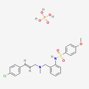 molecular formula C24H28ClN2O7PS B1663584 KN-92 phosphate CAS No. 1135280-28-2