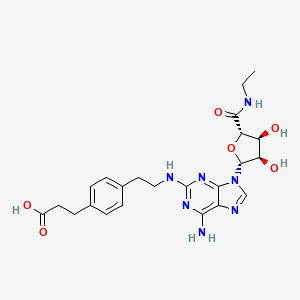 B1663594 2-(4-(2-Carboxyethyl)phenethylamino)-5'-N-ethylcarboxamidoadenosine CAS No. 120225-54-9