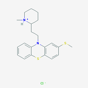 molecular formula C₂₁H₂₆N₂S₂.HCl B1663604 Thioridazine hydrochloride CAS No. 130-61-0