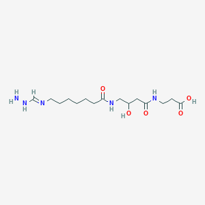 molecular formula C15H29N5O5 B1663612 3-[[4-[7-(Hydrazinylmethylideneamino)heptanoylamino]-3-hydroxybutanoyl]amino]propanoic acid CAS No. 140686-92-6