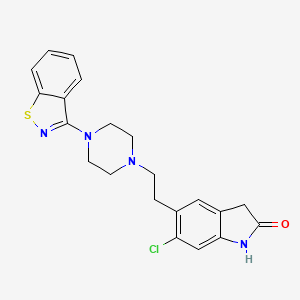 molecular formula C21H21ClN4OS B1663615 齐拉西酮 CAS No. 146939-27-7