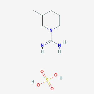 molecular formula C7H17N3O4S B166363 3-甲基哌啶-1-甲酰亚胺酰胺硫酸盐 CAS No. 132856-77-0