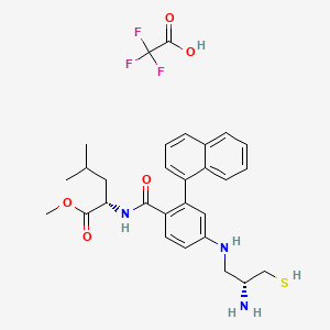 molecular formula C29H34F3N3O5S B1663633 (S)-methyl 2-(4-(((R)-2-amino-3-mercaptopropyl)amino)-2-(naphthalen-1-yl)benzamido)-4-methylpentanoate CAS No. 180977-44-0