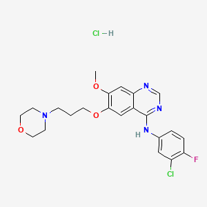 molecular formula C22H25Cl2FN4O3 B1663636 盐酸吉非替尼 CAS No. 184475-55-6