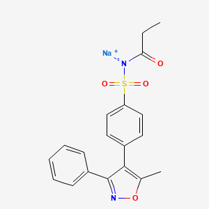 molecular formula C₁₉H₁₇N₂NaO₄S B1663651 帕瑞考昔钠 CAS No. 198470-85-8