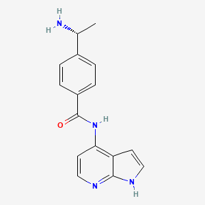 molecular formula C16H16N4O B1663652 4-[(1R)-1-氨基乙基]-N-(1H-吡咯并[2,3-b]吡啶-4-基)苯甲酰胺 CAS No. 199433-58-4