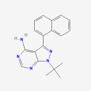 B1663660 1-(tert-Butyl)-3-(naphthalen-1-yl)-1H-pyrazolo[3,4-d]pyrimidin-4-amine CAS No. 221243-82-9
