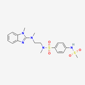 molecular formula C19H25N5O4S2 B1663668 4-(甲磺酰胺基)-N-甲基-N-[2-[甲基-(1-甲基苯并咪唑-2-基)氨基]乙基]苯磺酰胺 CAS No. 138490-53-6