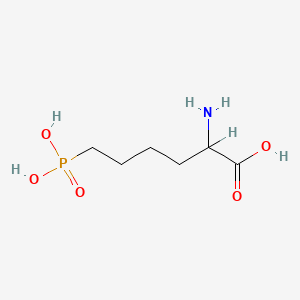 molecular formula C6H14NO5P B1663669 2-氨基-6-膦己酸 CAS No. 78944-89-5