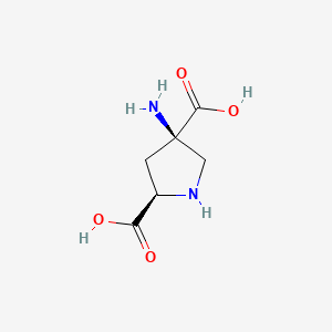 molecular formula C6H10N2O4 B1663683 (2R,4R)-4-aminopyrrolidine-2,4-dicarboxylic acid CAS No. 169209-63-6