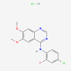 molecular formula C16H14Cl2FN3O2 B1663696 盐酸 ZM 306416 CAS No. 196603-47-1