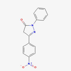 molecular formula C15H11N3O3 B1663701 5-(4-nitrophenyl)-2-phenyl-4H-pyrazol-3-one CAS No. 34320-83-7