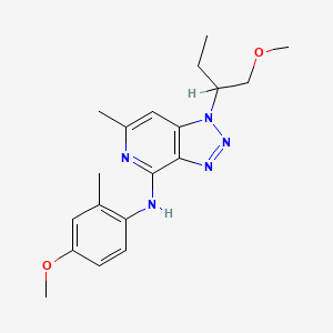 molecular formula C19H25N5O2 B1663702 1-(1-methoxybutan-2-yl)-N-(4-methoxy-2-methylphenyl)-6-methyltriazolo[4,5-c]pyridin-4-amine CAS No. 197801-88-0