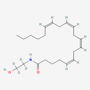molecular formula C22H37NO2 B1663722 N-(2-羟乙基-1,1,2,2-d4)-5Z,8Z,11Z,14Z-二十碳四烯酰胺 CAS No. 946524-40-9
