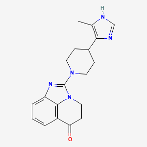 B1663723 4,5-Dihydro-2-[4-(4-methyl-1H-imidazol-5-yl)-1-piperidinyl]-6H-imidazo[4,5,1-ij]quinolin-6-one CAS No. 163120-31-8