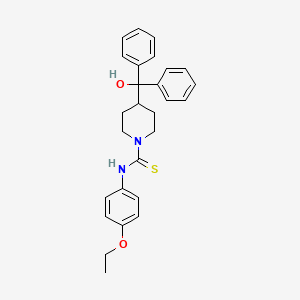 molecular formula C27H30N2O2S B1663727 N-(4-乙氧基苯基)-4-[羟基(二苯基)甲基]-1-哌啶甲硫酰胺 CAS No. 443292-81-7