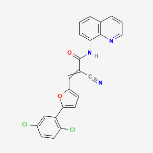 molecular formula C23H13Cl2N3O2 B1663765 2-cyano-3-[5-(2,5-dichlorophenyl)furan-2-yl]-N-quinolin-8-ylprop-2-enamide CAS No. 304896-21-7
