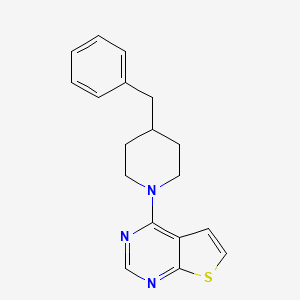 molecular formula C18H19N3S B1663783 4-Benzyl-1-{thieno[2,3-d]pyrimidin-4-yl}piperidine CAS No. 744270-00-6