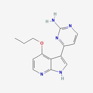 molecular formula C14H15N5O B1663792 4-(4-丙氧基-1h-吡咯并[2,3-b]吡啶-3-基)嘧啶-2-胺 CAS No. 1011711-76-4
