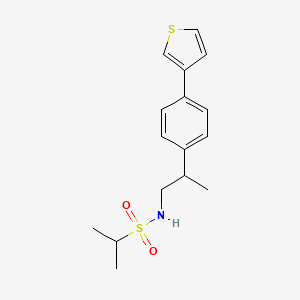 molecular formula C16H21NO2S2 B1663795 N-[2-(4-thiophen-3-ylphenyl)propyl]propane-2-sulfonamide CAS No. 211311-66-9