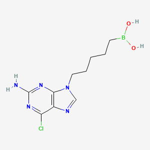 molecular formula C10H15BClN5O2 B1663799 5-(2-氨基-6-氯嘌呤-9-基)戊基硼酸 CAS No. 473870-63-2