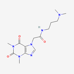 molecular formula C14H22N6O3 B1663800 N-[3-(二甲氨基)丙基]-2-(1,3-二甲基-2,6-二氧嘌呤-7-基)乙酰胺 CAS No. 106522-85-4
