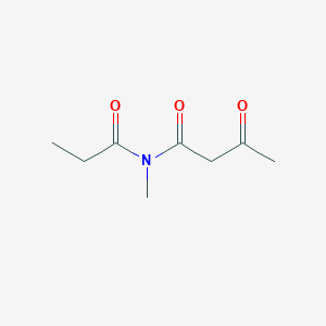 molecular formula C8H13NO3 B166381 N-Methyl-3-oxo-N-propanylbutanamide CAS No. 130935-25-0