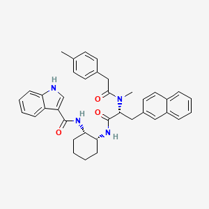 molecular formula C₃₈H₄₀N₄O₃ B1663828 Unii-N6rvm74spt CAS No. 214487-46-4