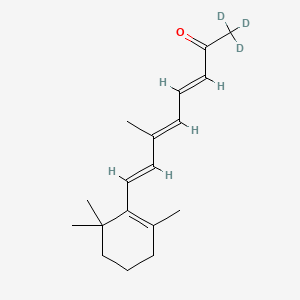 molecular formula C₁₈H₂₃D₃O B1663837 β-去13-胡萝卜素酮 D3 CAS No. 86530-28-1